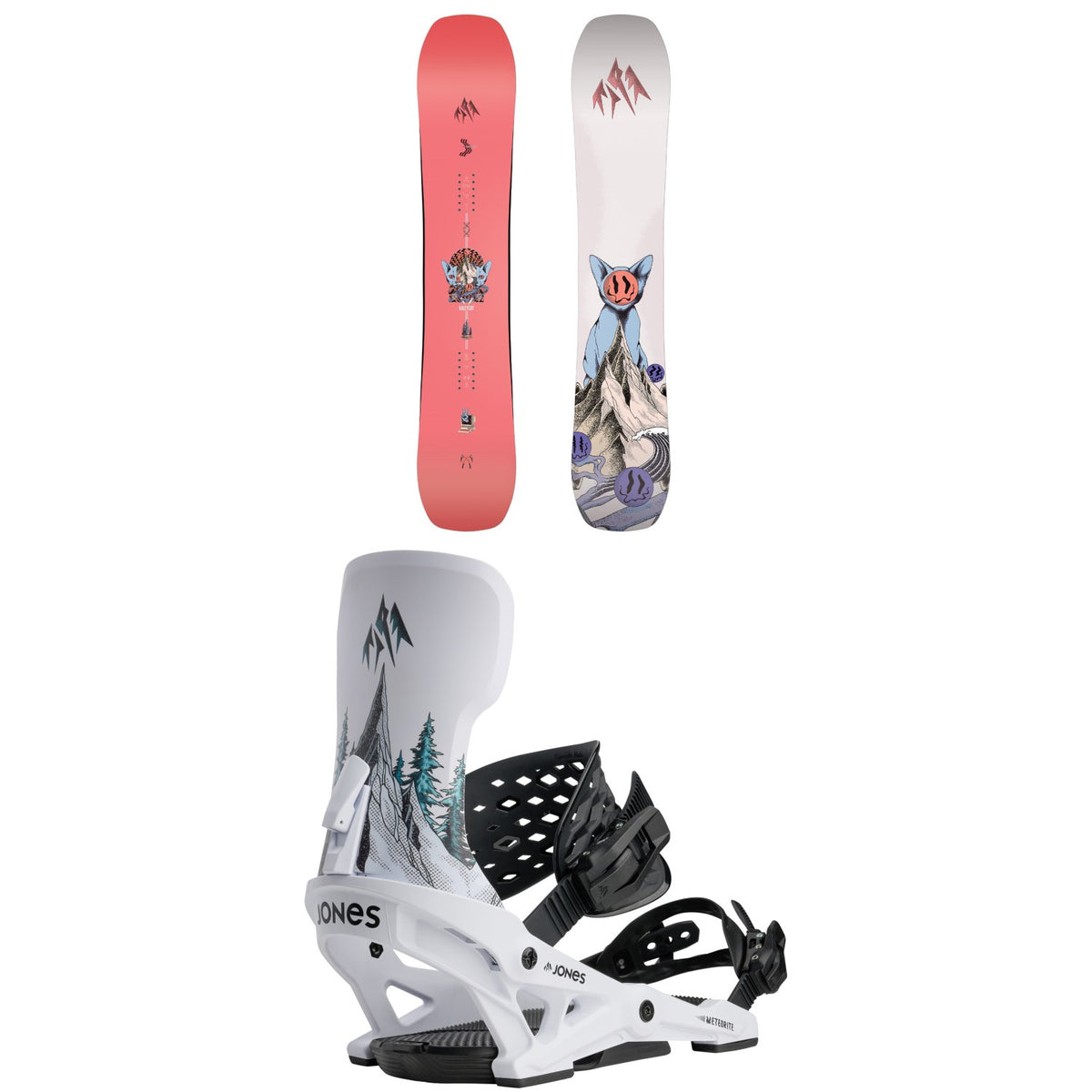Jones Rally Cat Snowboard + Meteorite Rallycat Snowboard Bindings  - Women's 2027