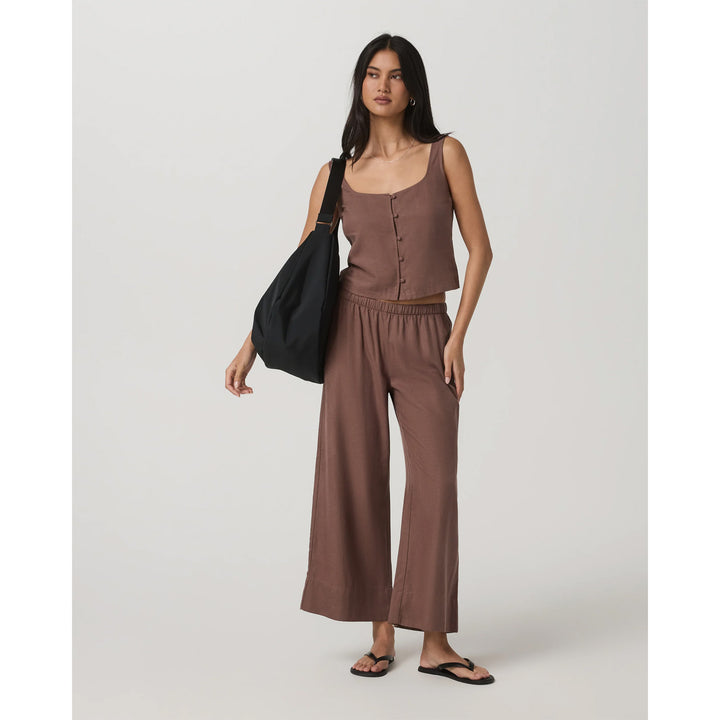 Vuori Trestles Twill Crop Wideleg Pants - Women's Sable
