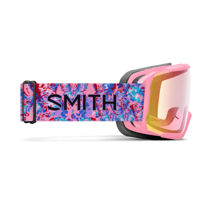 Smith Grom Goggles - Big Kids' Bright Pink LoFi Butterfly/Red Sensor Mirror
