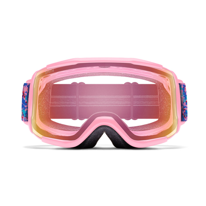 Smith Grom Goggles - Big Kids' Bright Pink LoFi Butterfly/Red Sensor Mirror