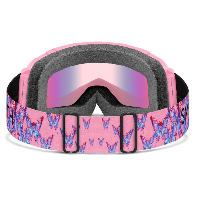 Smith Grom Goggles - Big Kids' Bright Pink LoFi Butterfly/Red Sensor Mirror
