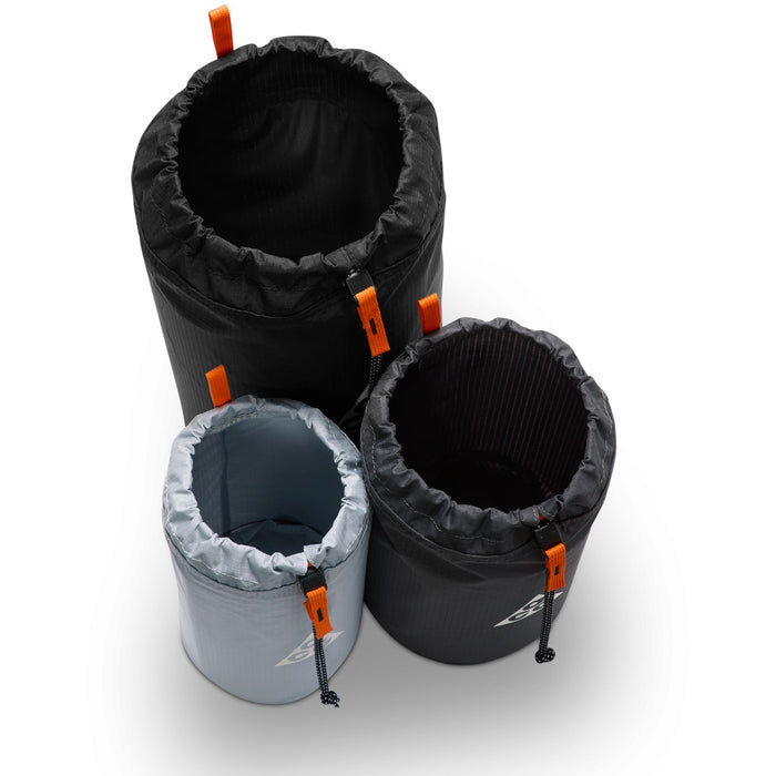 Nike 3-Pack 8L Stuff Sack Black/Safety Orange/Summit White