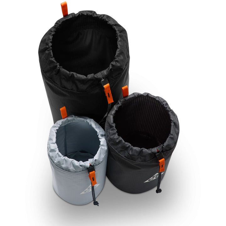 Nike 3-Pack 8L Stuff Sack Black/Safety Orange/Summit White