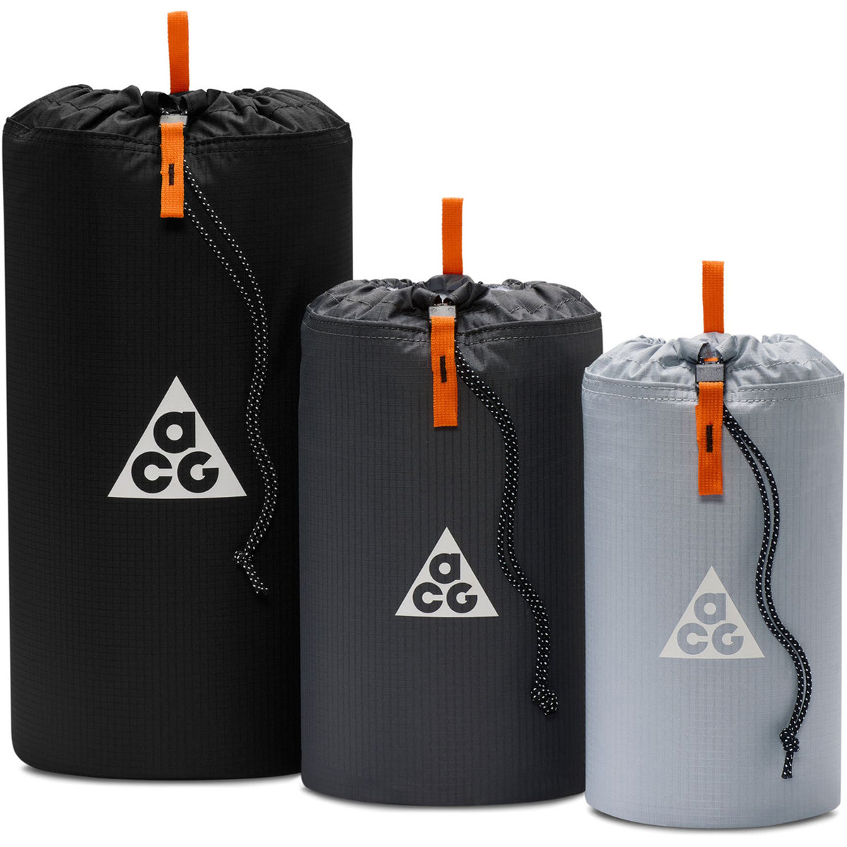 Nike 3-Pack 8L Stuff Sack Black/Safety Orange/Summit White