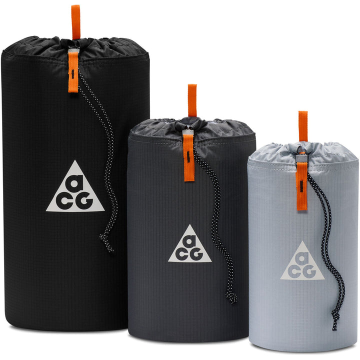 Nike 3-Pack 8L Stuff Sack Black/Safety Orange/Summit White