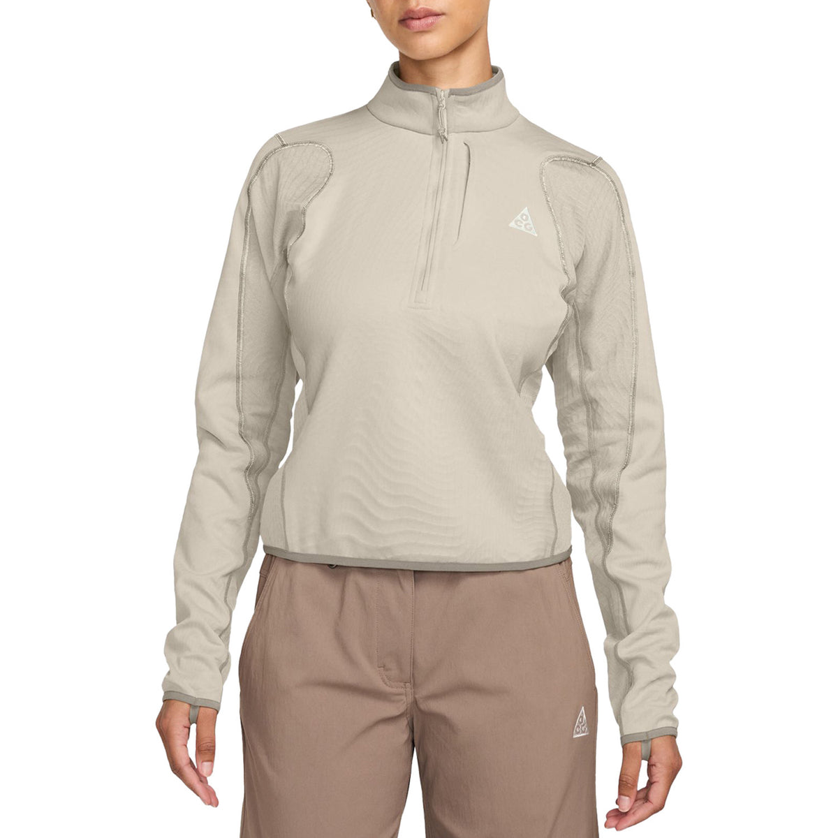 Nike ACG Therma-FIT Wolf Grid Half-Zip Top - Women's Light Orewood Brown/Cream II/Summit White
