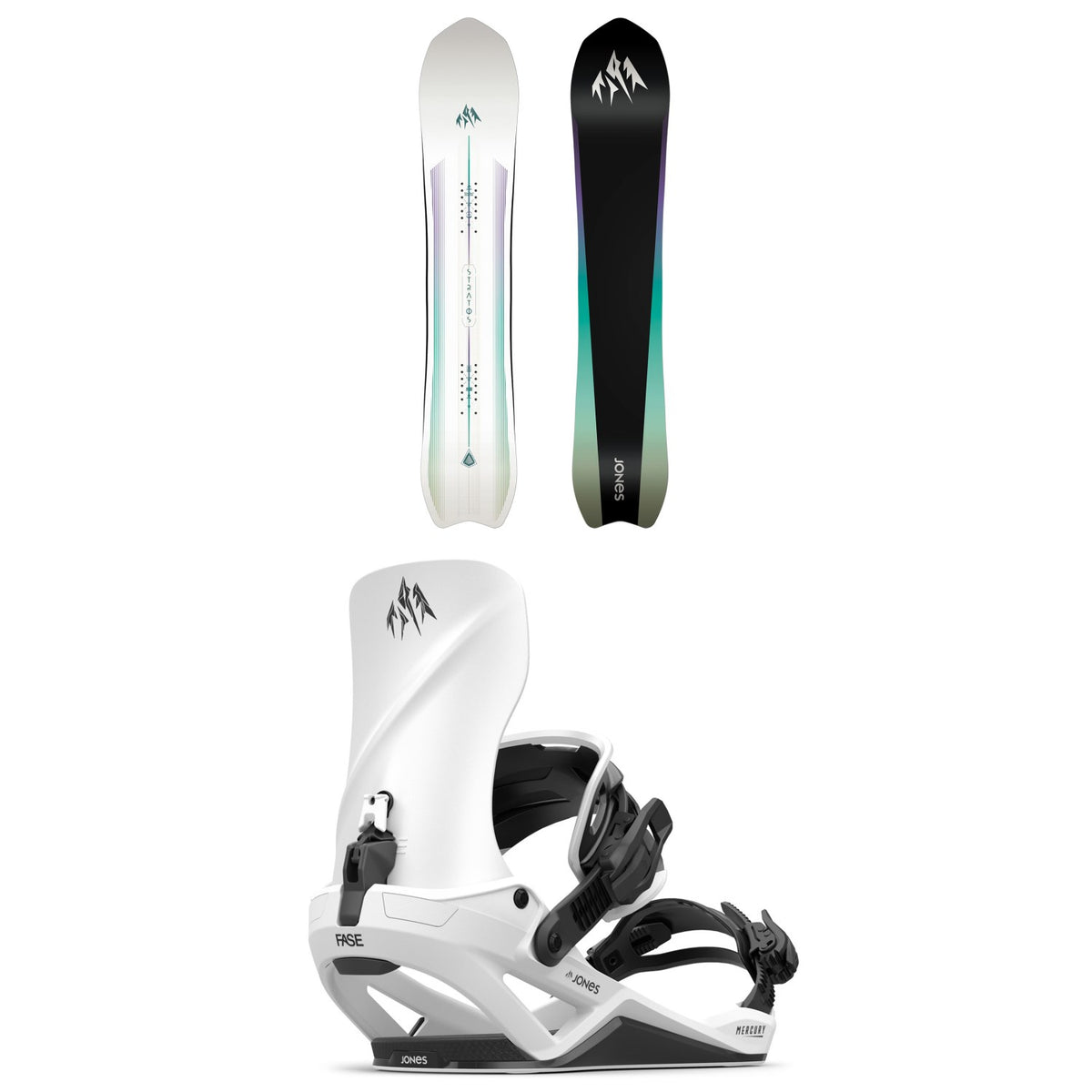 Jones Stratos Snowboard + Mercury FASE Snowboard Bindings - Women's 2027