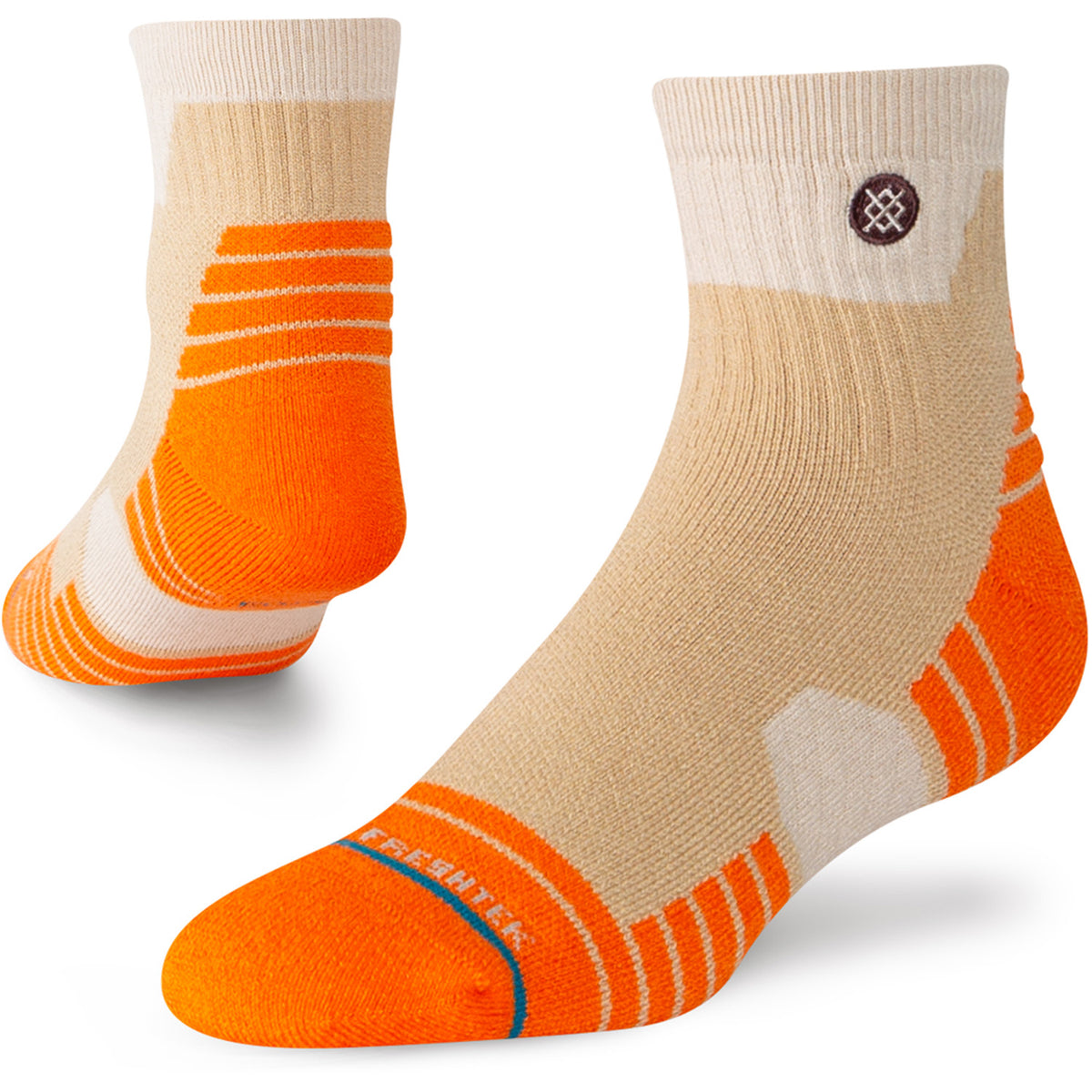 Stance Tri Block Hike Quarter Socks - Unisex Tan