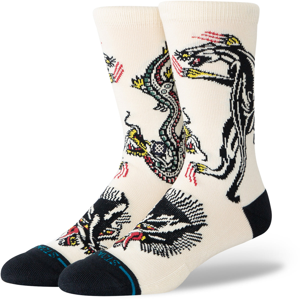 Stance Battle Crew Socks - Unisex Cream