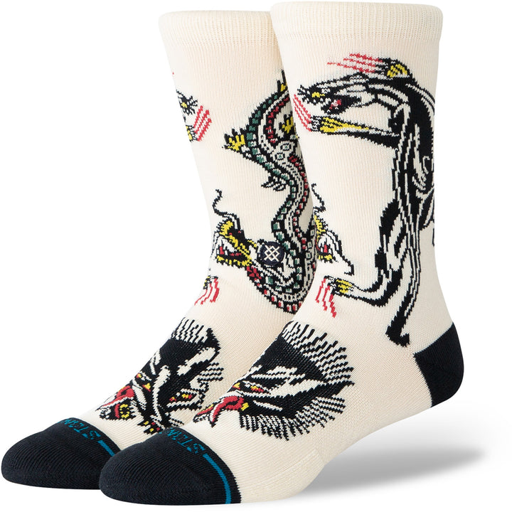Stance Battle Crew Socks - Unisex Cream
