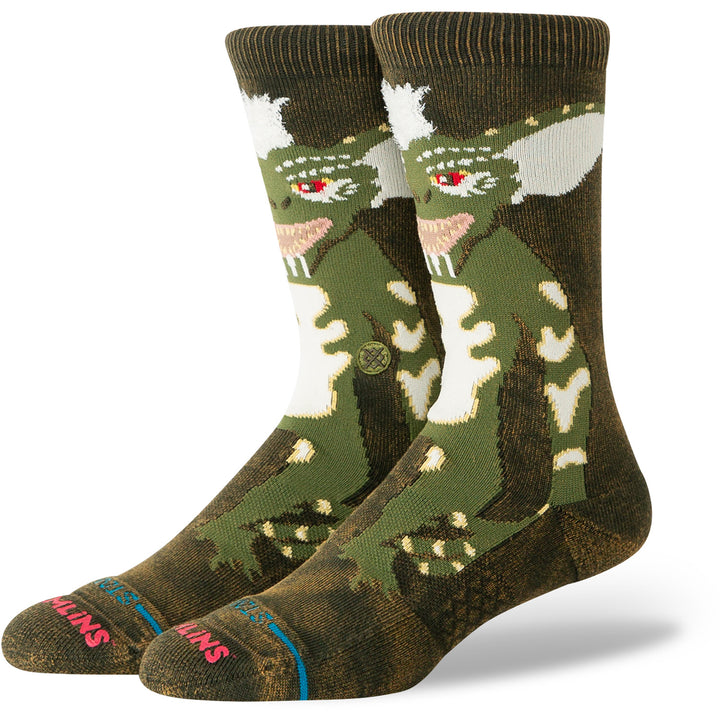 Stance Stripe Gremlins Crew Socks Dark Green