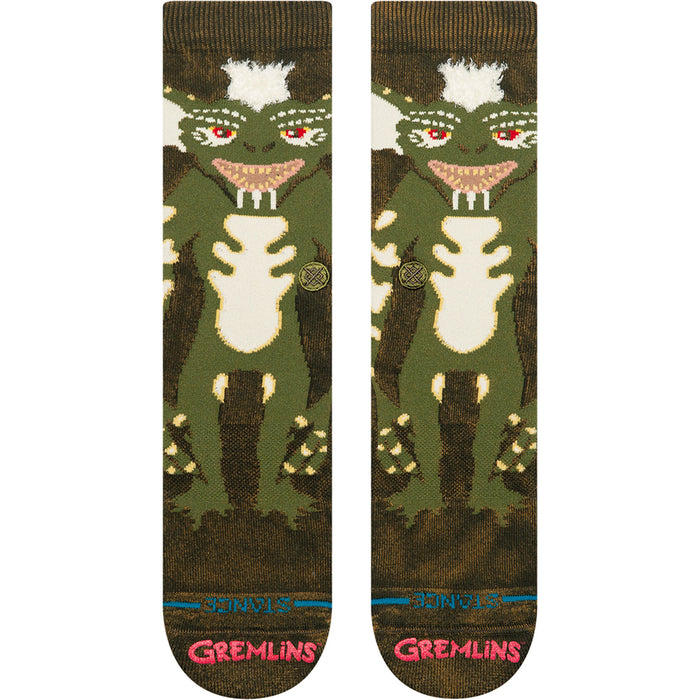 Stance Stripe Gremlins Crew Socks Dark Green