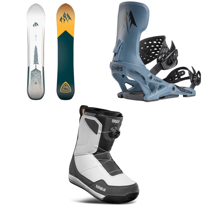 Jones Frontier 2.0 Snowboard + Meteorite Snowboard Bindings + thirtytwo Shifty Boa Snowboard Boots 2026