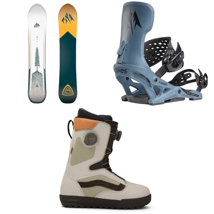 Jones Frontier 2.0 Snowboard + Meteorite Snowboard Bindings + Vans Aura Pro Snowboard Boots 2026