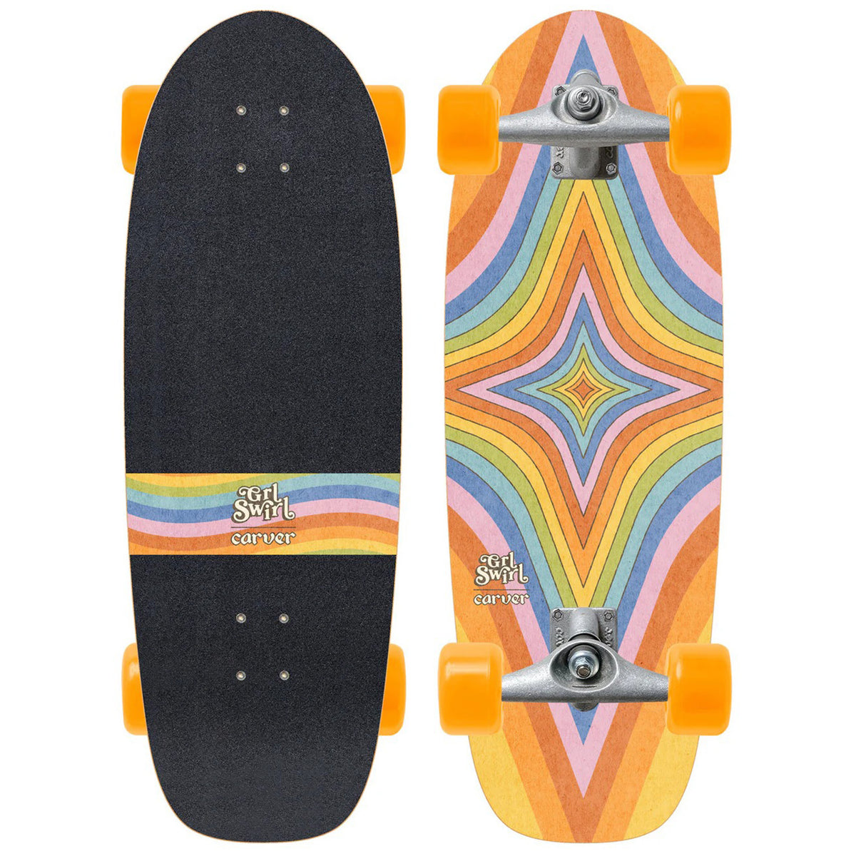 Carver CX Raw GRL Swirl Daydream V5 Surfskate Cruiser Skateboard Complete