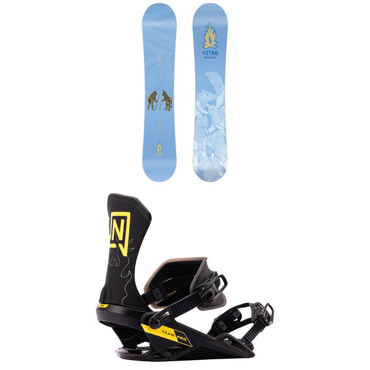 Nitro OG Team Guest Shaper Project Snowboard + Team Pro Snowboard Bindings 2027