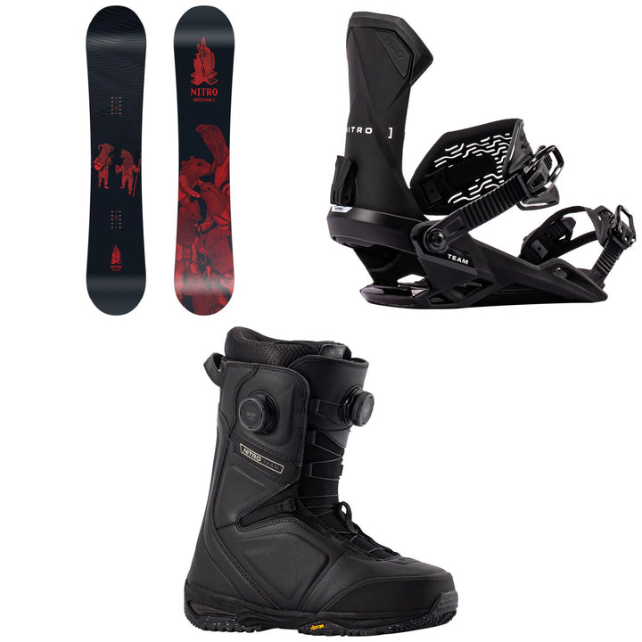 Nitro OG Team Guest Shaper Project Snowboard + Team Snowboard Bindings + Team Boa Snowboard Boots 2027