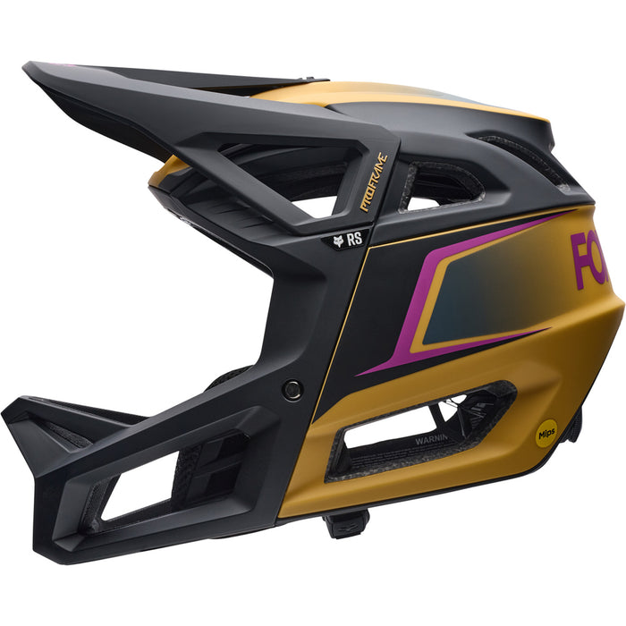 Fox Racing Proframe RS Bike Helmet Heatstack Dark Yellow