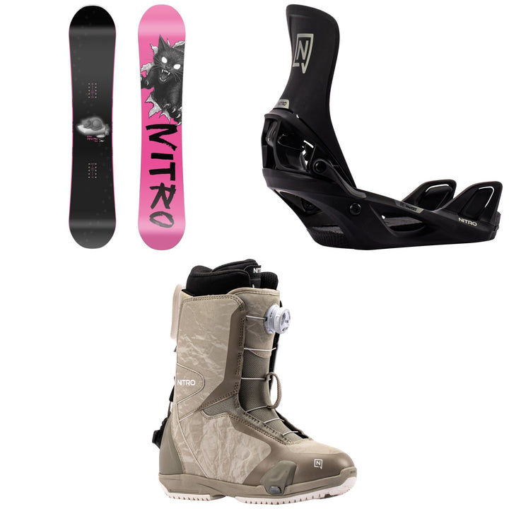 Nitro Fate Pro Snowboard + Step On Snowboard Bindings + Scala Boa Step On Snowboard Boots - Women's 2027