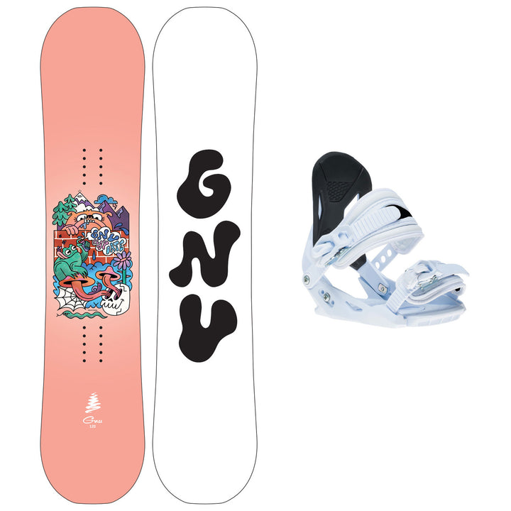 GNU Playdate Grom Snowboard Package - Kids' 2027