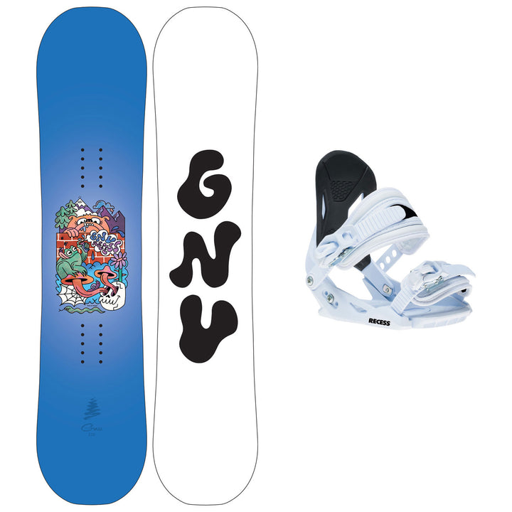 GNU Recess Grom Snowboard Package - Kids' 2027