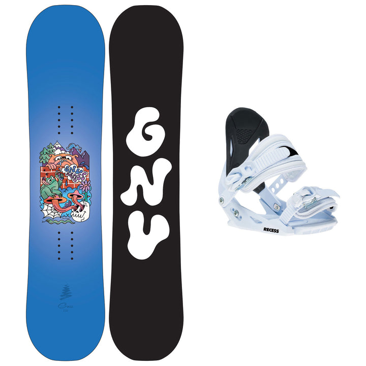 GNU Recess Grom Snowboard Package - Kids' 2027
