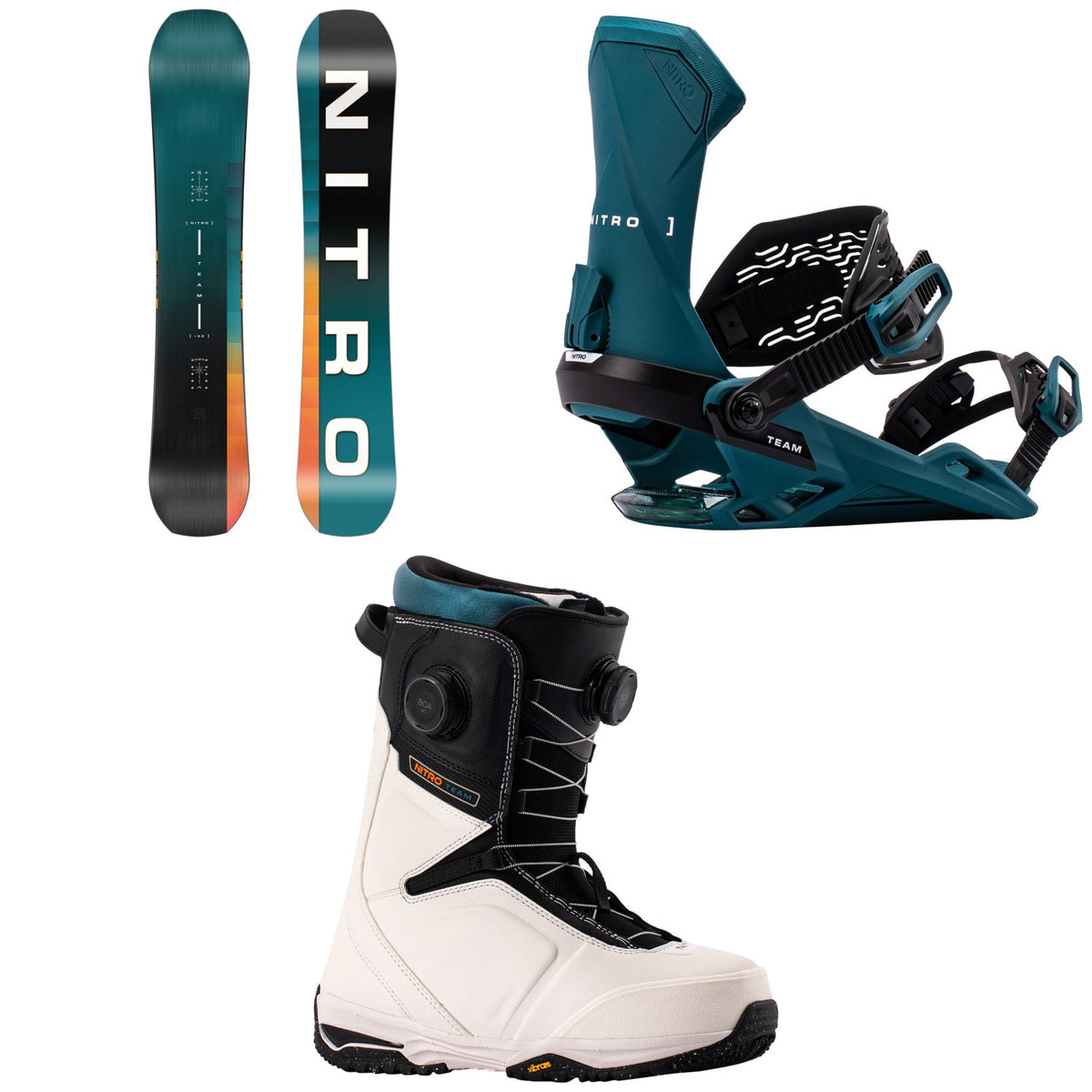 Nitro Team Snowboard + Team Snowboard Bindings + Team Boa Snowboard Boots 2027