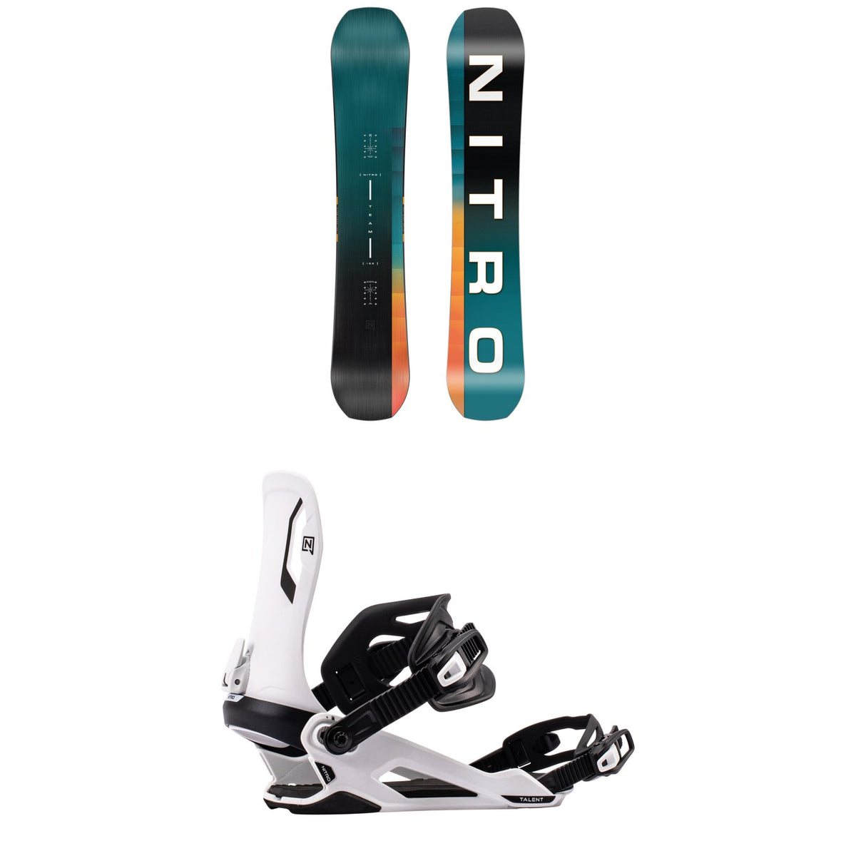 Nitro Team Snowboard + Talent Snowboard Bindings 2027