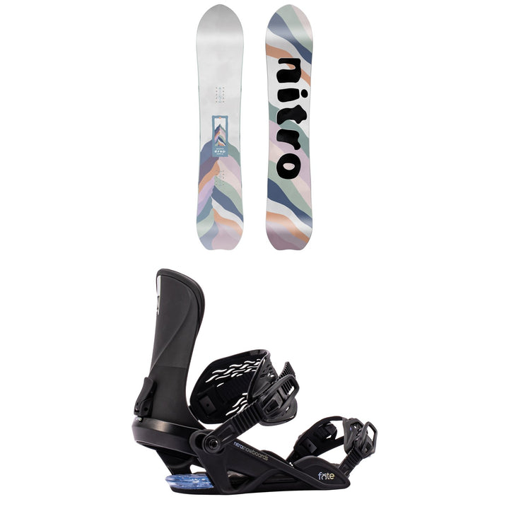 Nitro Drop Snowboard  + Fate Snowboard Bindings - Women's 2027