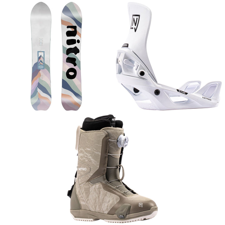 Nitro Drop Snowboard + Step On Snowboard Bindings + Scala Boa Step On Snowboard Boots - Women's 2027