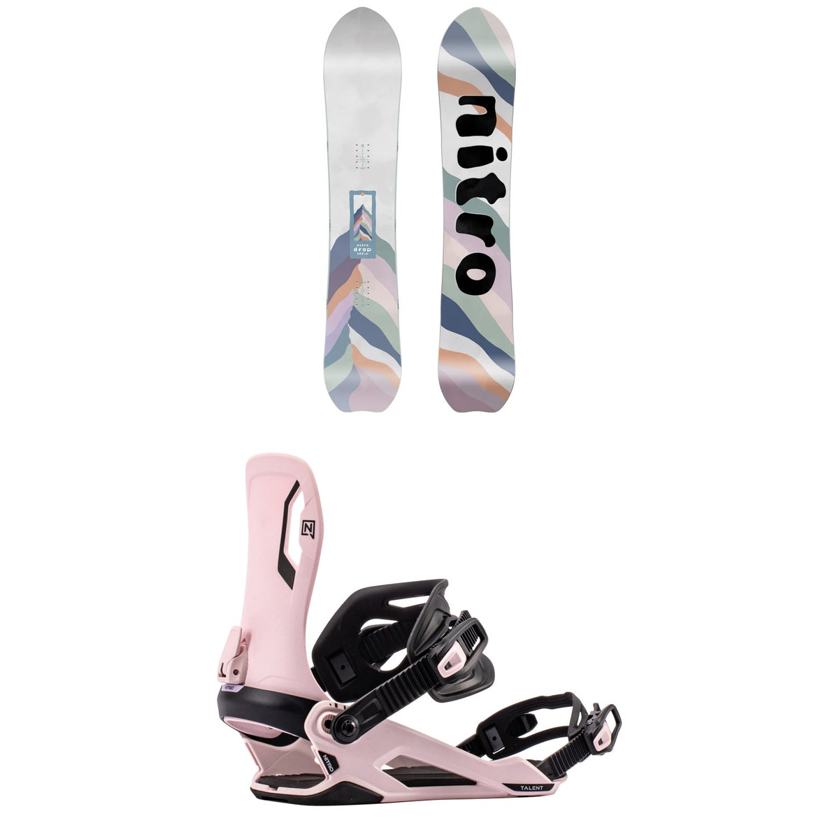 Nitro Drop Snowboard + Talent Snowboard Bindings - Women's 2027