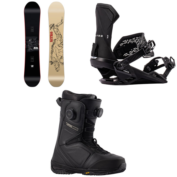 Nitro T1 Snowboard + Team Snowboard Bindings + Team Boa Snowboard Boots 2027