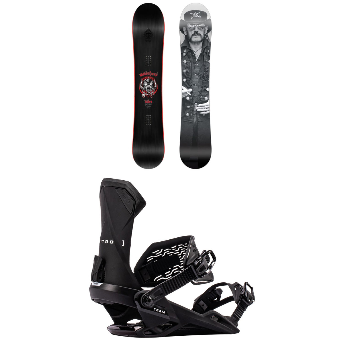 Nitro Phase x Motorhead Snowboard + Team Snowboard Bindings 2027