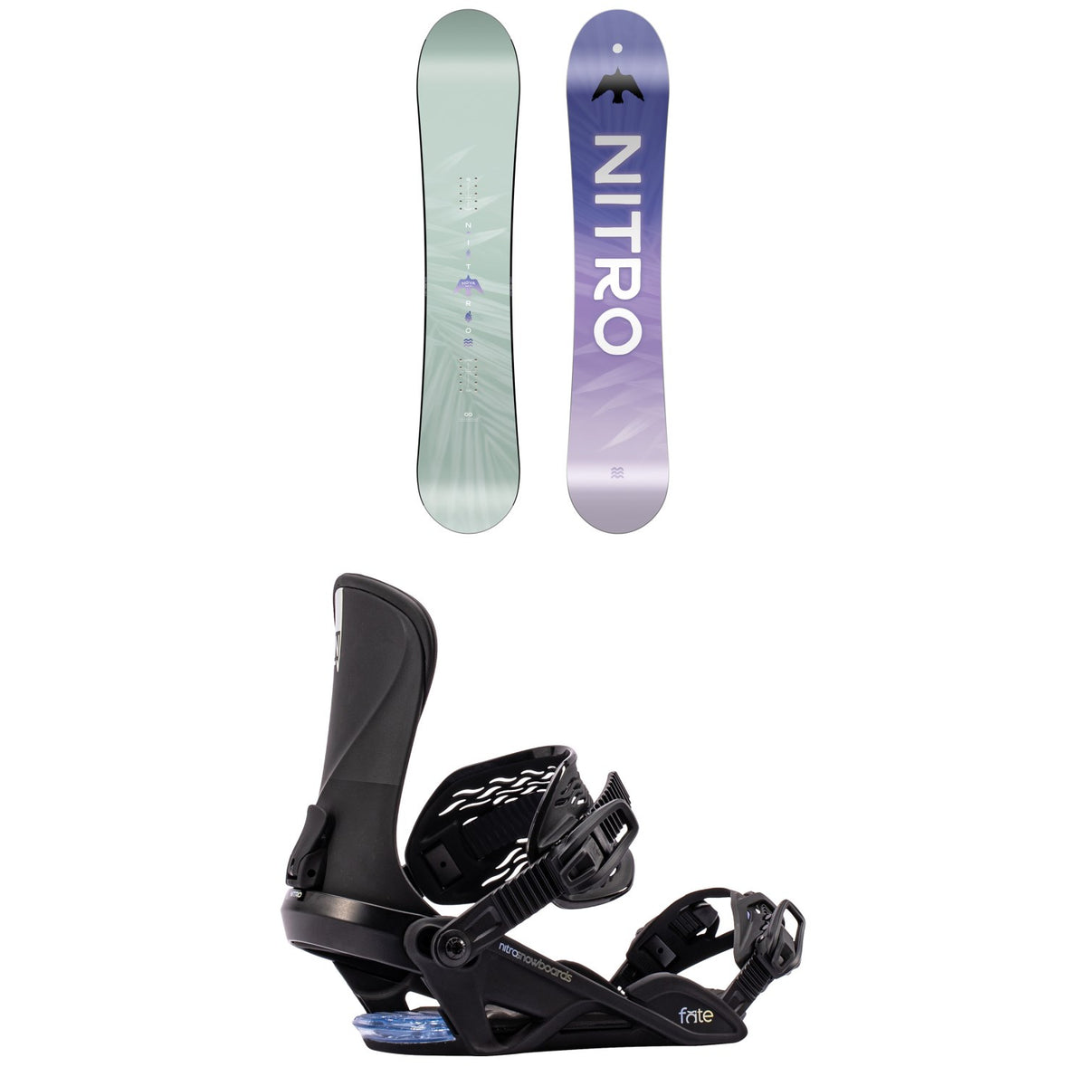 Nitro Nova Snowboard + Fate Snowboard Bindings - Women's 2027