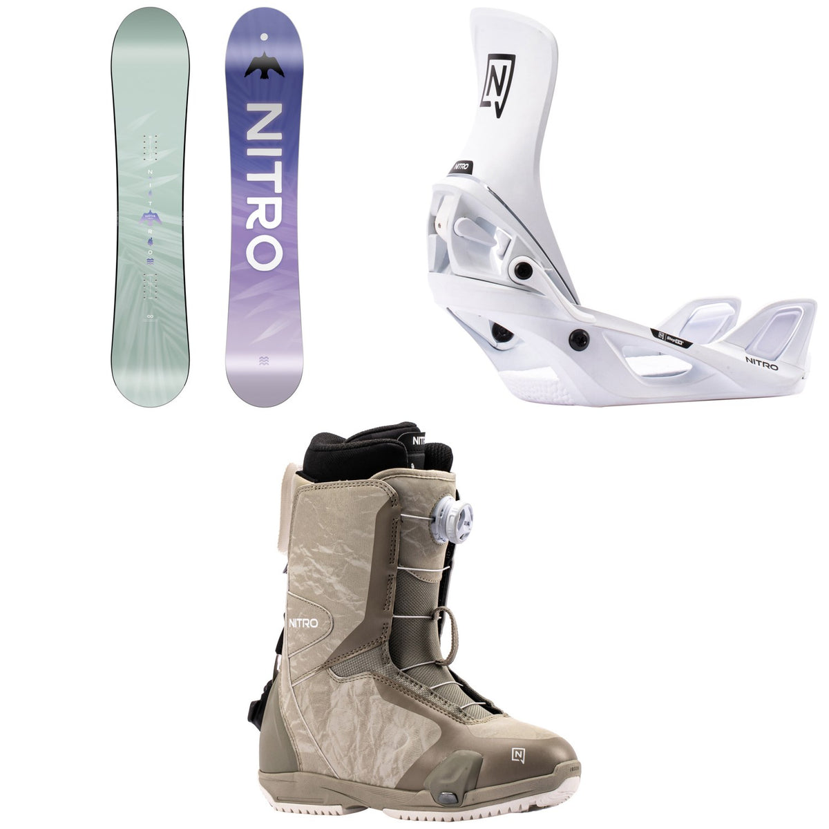 Nitro Nova Snowboard + Step On Snowboard Bindings + Scala Boa Step On Snowboard Boots - Women's 2027