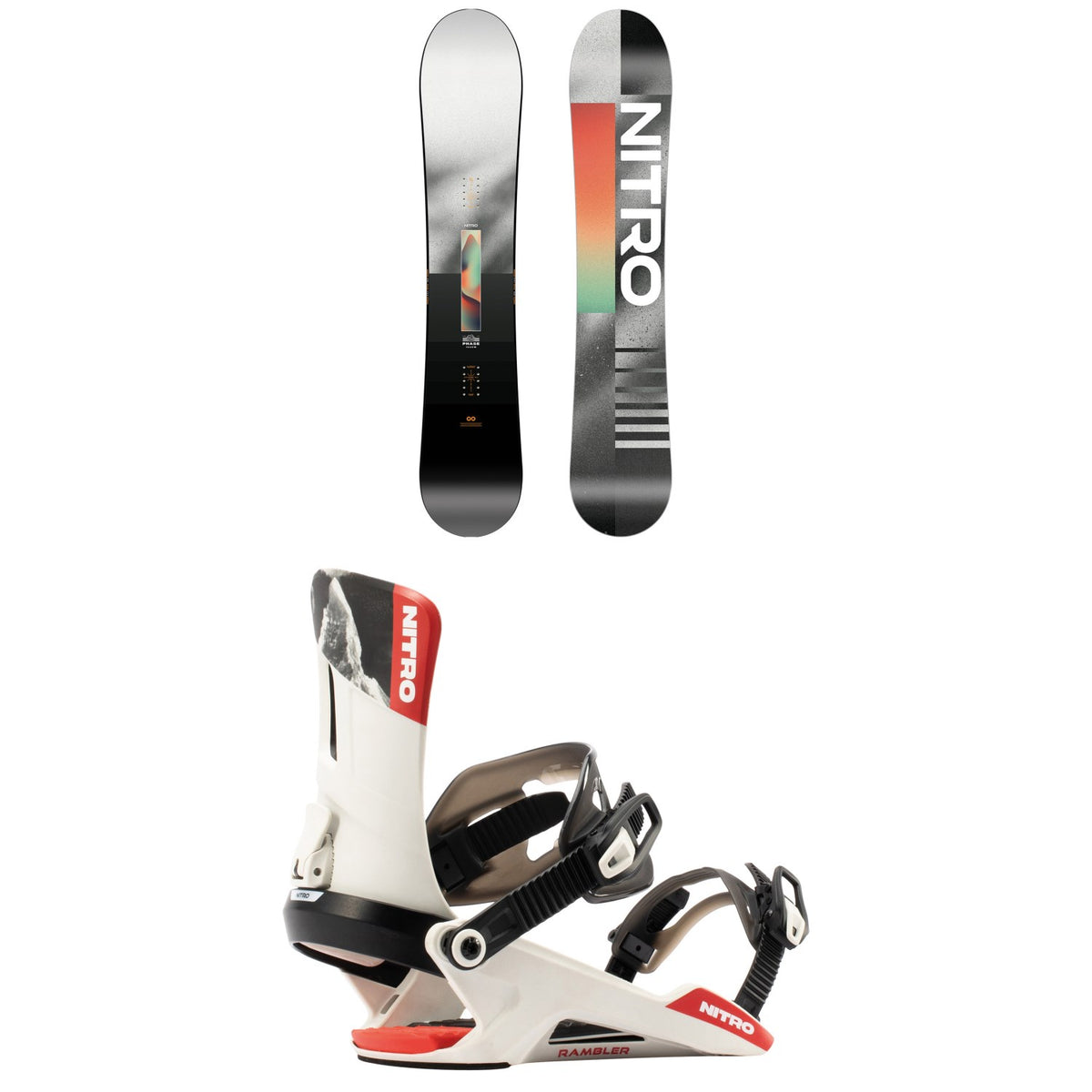 Nitro Phase Snowboard + Rambler Snowboard Bindings 2027