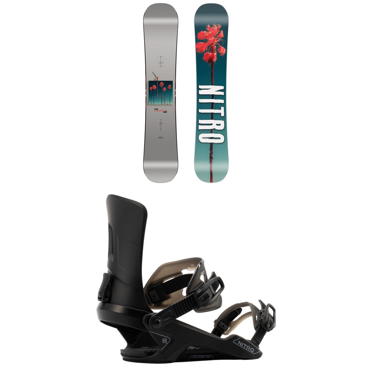 Nitro Cheap Thrills Snowboard + Rambler Snowboard Bindings 2027