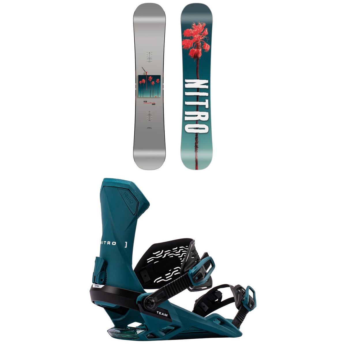 Nitro Cheap Thrills Snowboard + Team Snowboard Bindings 2027