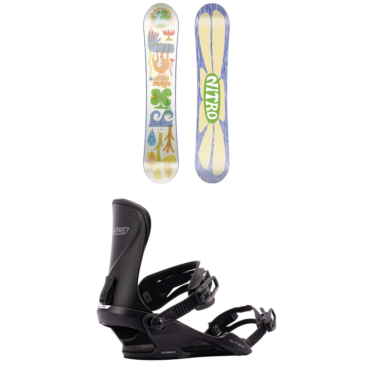 Nitro Mercy Snowboard + Cosmic Snowboard Bindings - Women's 2027