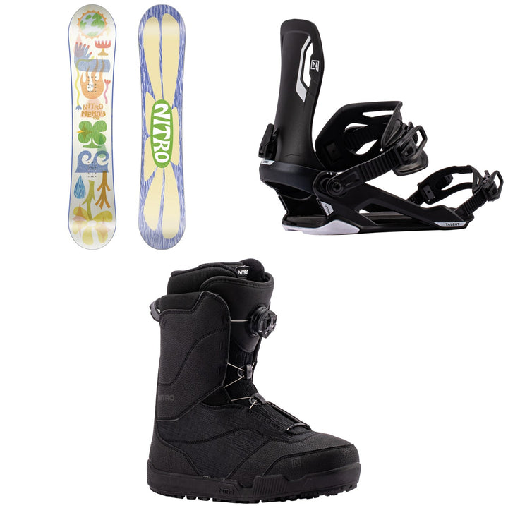Nitro Mercy Snowboard + Talent Snowboard Bindings + Flora Boa Snowboard Boots - Women's 2027
