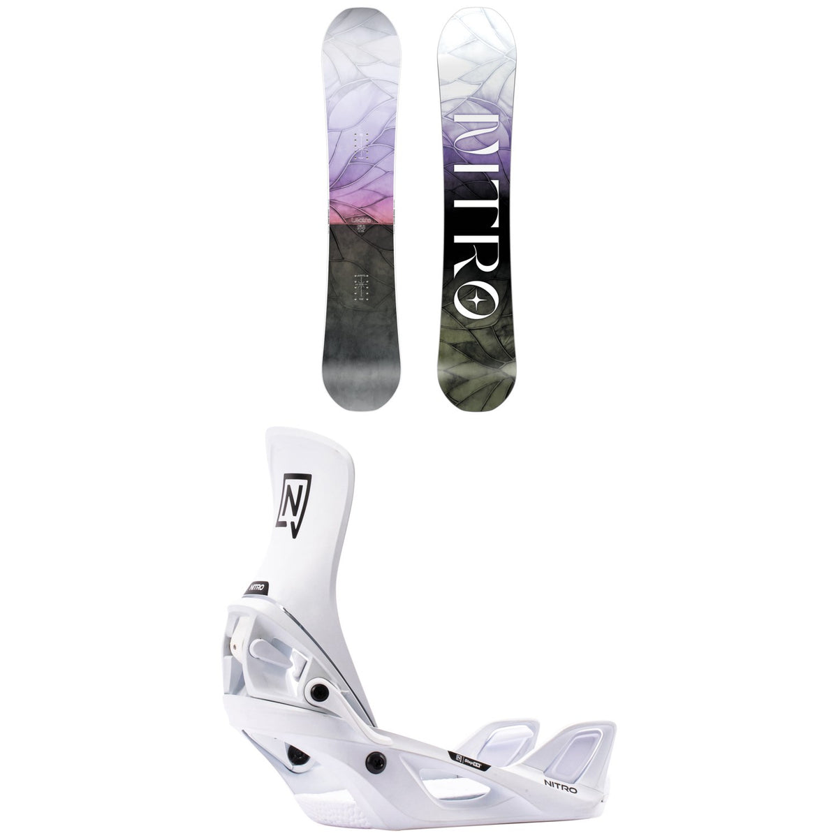 Nitro Lectra Leaf Snowboard + Step On Snowboard Bindings - Women's 2027