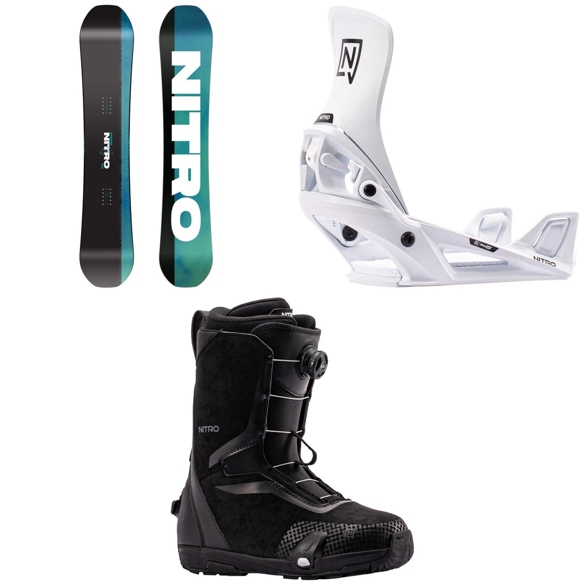 Nitro Prime Chroma Snowboard + Step On Snowboard Bindings + Sentinel Boa Step On Snowboard Boots 2027