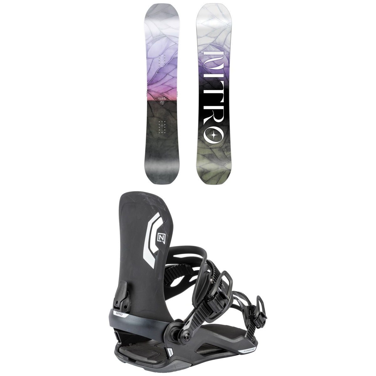 Nitro Spirit Snowboard + Charger Mini Snowboard Bindings - Kids' 2027