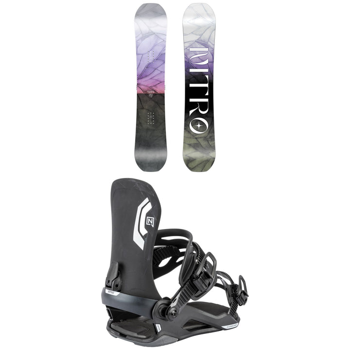 Nitro Spirit Snowboard + Charger Mini Snowboard Bindings - Kids' 2027