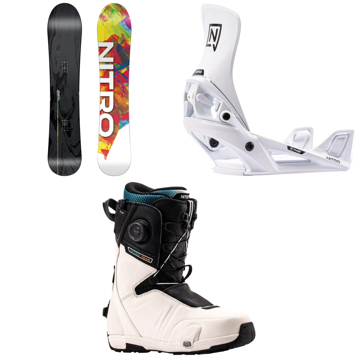 Nitro Alternator FX Snowboard + Step On Snowboard Bindings + Team TLS Step On Snowboard Boots 2027
