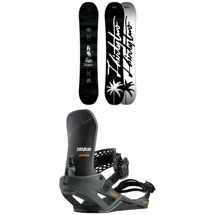 thirtytwo Permanent Vacation Carbon Snowboard + T32M XLT FASE Snowboard Bindings 2027