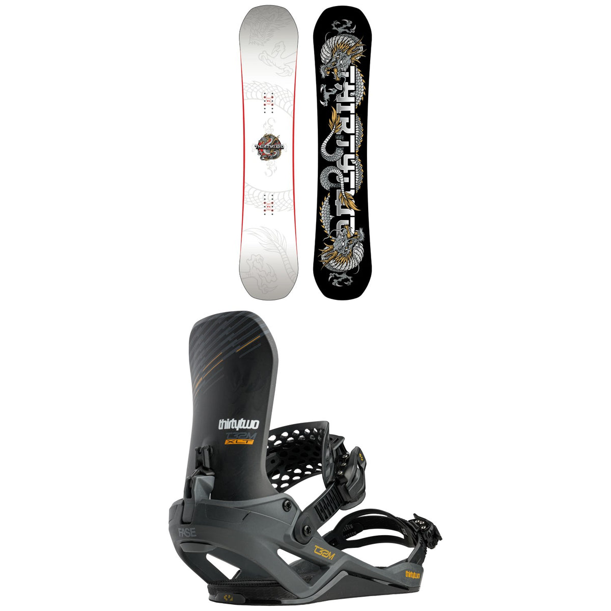 thirtytwo T32M Carbon Snowboard + T32M XLT FASE Snowboard Bindings 2027
