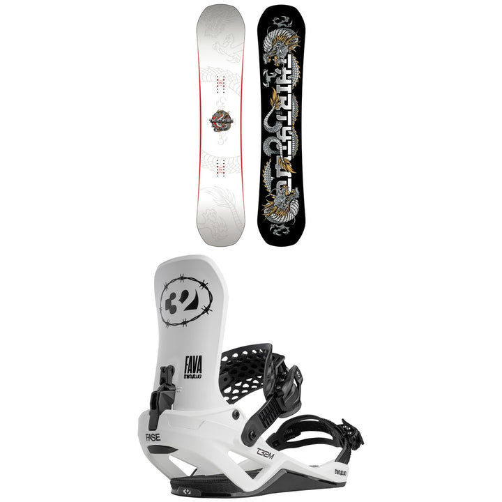 thirtytwo T32M Carbon Snowboard + T32M FASE Snowboard Bindings 2027