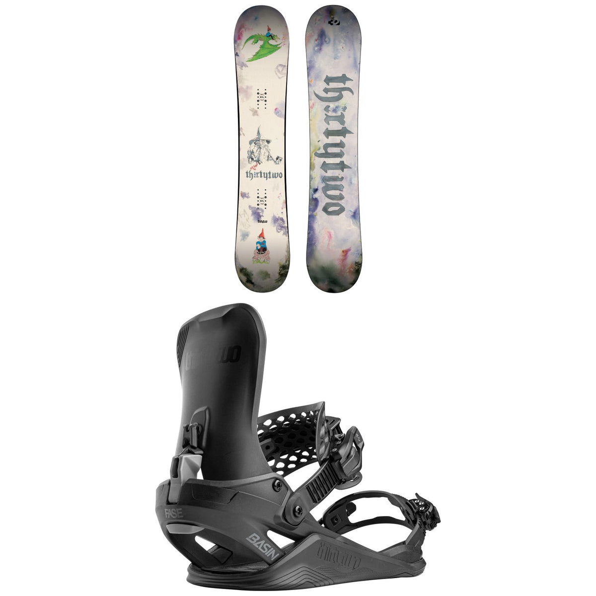 thirtytwo Middle Earth Pro Snowboard + Basin FASE Snowboard Bindings 2027