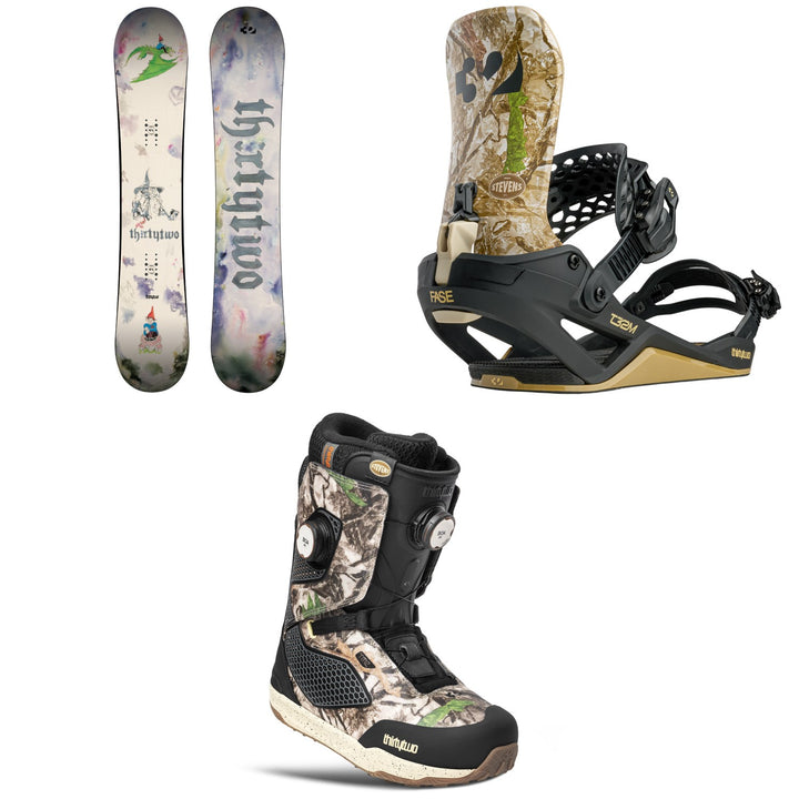 thirtytwo Middle Earth Pro Snowboard + T32M FASE Snowboard Bindings + TM-2 Double Boa Snowboard Boots 2027